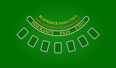Black jack table, vector illustration, EPS 10, casino © Максим Лебедик