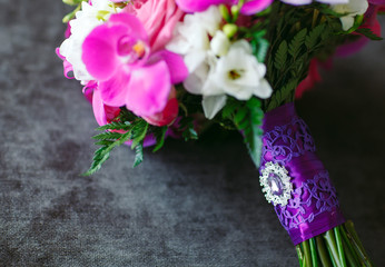 Wedding bouquet close-up.
