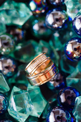 Wedding rings closeup.