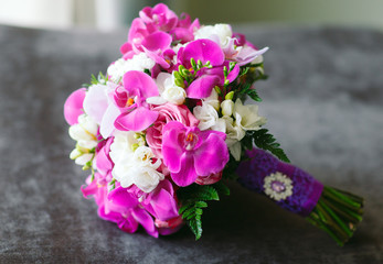 Wedding bouquet close-up.