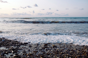 Sunset on  beach.