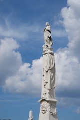 angels  tombstones in graveyard in Havana, Cuba