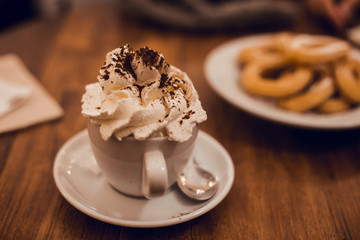 Chocolate cup with Xurros