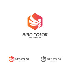 Bird logo vector. Flying Bird Logo design vector template. Dove Pigeon Logotype concept icon.
