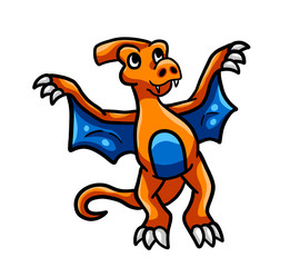 Flying Orange Dinosaur