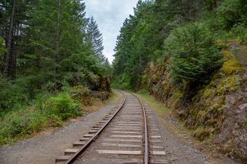 A curve in the train tracks