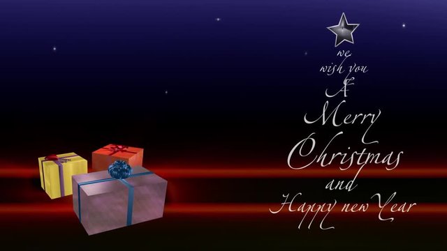 Geschenke Weihnachten Animation loopbar 6 sec.