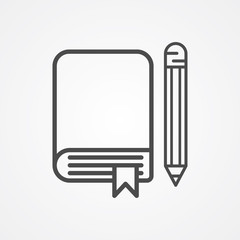 Book vector icon sign symbol