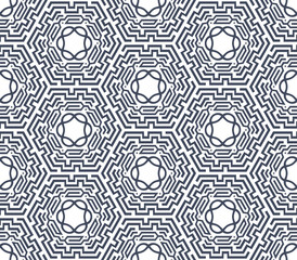 Seamless abstract geometric pattern background. Vintage ornamental wallpaper textile design. Modern trendy  illustration composition
