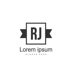 RJ Logo template design. Initial letter logo design