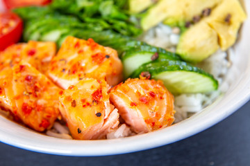 Poke Bowls a popular Hawaiian appetizer.