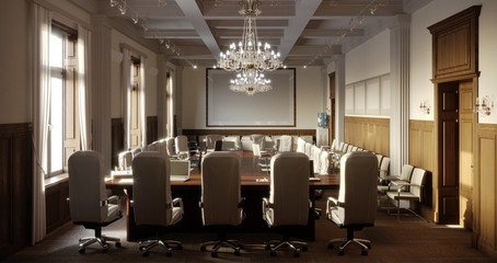 conference room, meeting room, interior visualization, 3D illustration