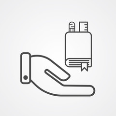 Book vector icon sign symbol