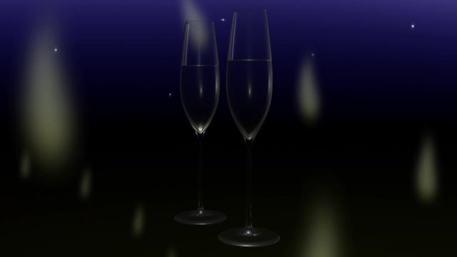 Champagner Animation DVD Men&uuml; loopbar 6 sec.