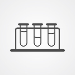 Test tube vector icon sign symbol