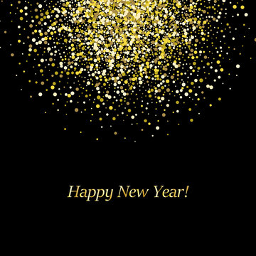 Happy New Year glowing background. Vector illustration