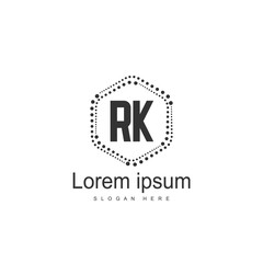 RK Logo template design. Initial letter logo design
