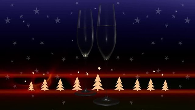 Champagner Animation DVD Men&uuml; loopbar 6 sec.