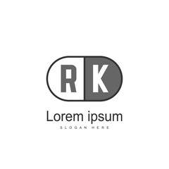 RK Logo template design. Initial letter logo design