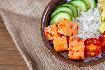 Poke Bowls a popular Hawaiian appetizer.