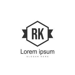 RK Logo template design. Initial letter logo design