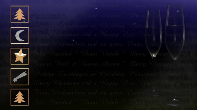 Champagner Animation DVD Men&uuml; loopbar 6 sec.