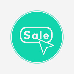 Sale button vector icon sign symbol