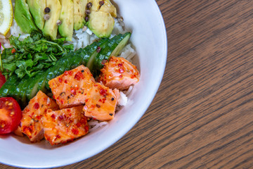 Poke Bowls a popular Hawaiian appetizer.