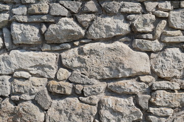 Gray stone wall background.