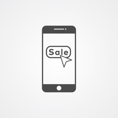 Sale button vector icon sign symbol