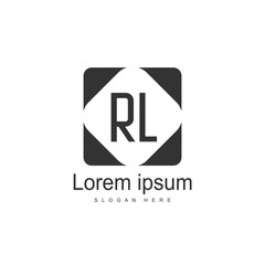 RL Logo template design. Initial letter logo design