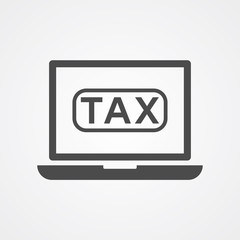 Tax vector icon sign symbol