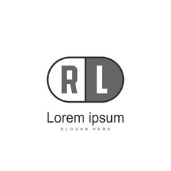 RL Logo template design. Initial letter logo design