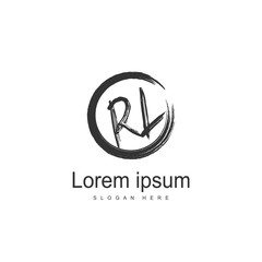 RL Logo template design. Initial letter logo design