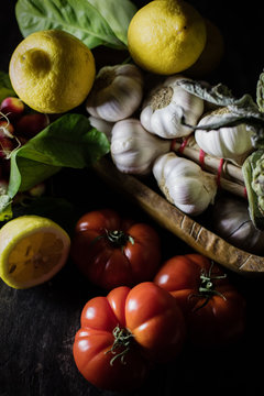 An assortment of fruits and vegetables