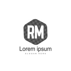 RM Logo template design. Initial letter logo design