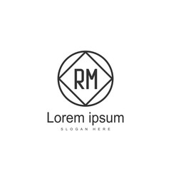 RM Logo template design. Initial letter logo design