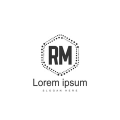 RM Logo template design. Initial letter logo design