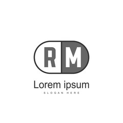 Obraz premium RM Logo template design. Initial letter logo design
