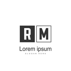 RM Logo template design. Initial letter logo design