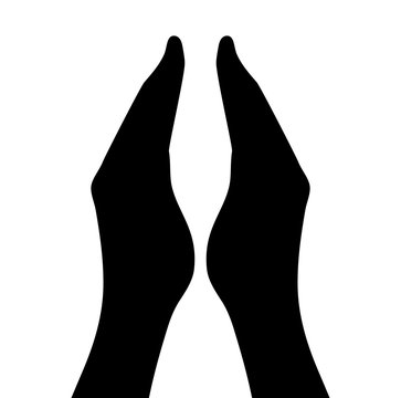 Prayer gesture hands icon
