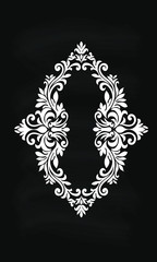 Oriental vector damask patterns for greeting cards and wedding invitations.