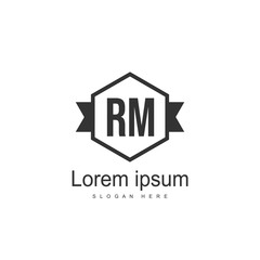 RM Logo template design. Initial letter logo design