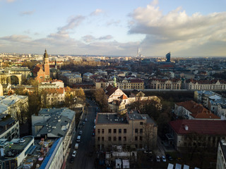 Krakow's Old Town from a bird's eye view, Poland