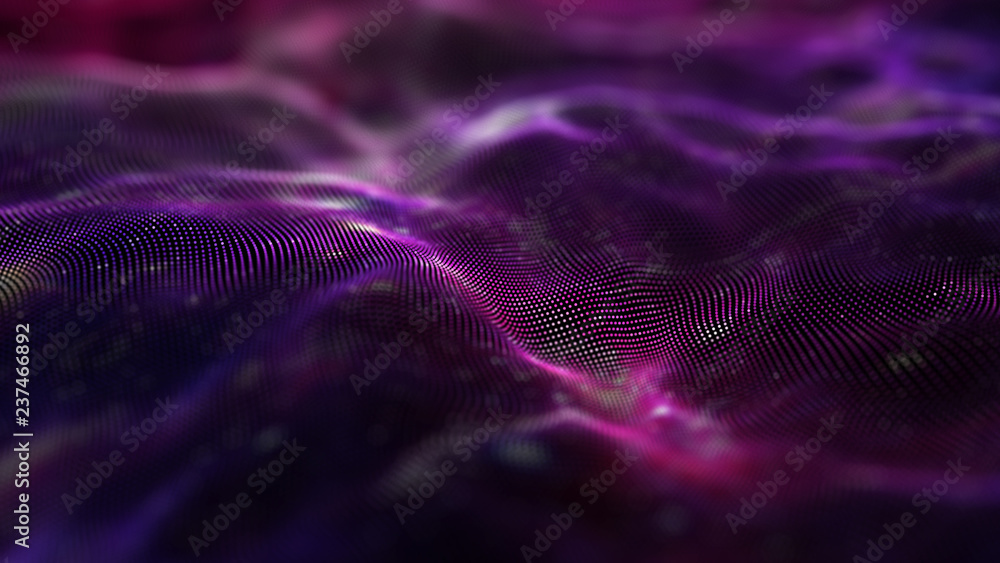Poster data technology abstract futuristic illustration . low poly shape with connecting dots and lines on 