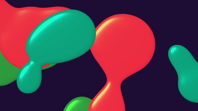 Liquid Ink Bubbles Flowing Paint Splash Background Animation Cartoon Style HD