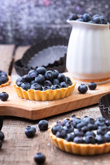 Tartlets with blueberry