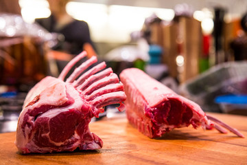 Ready to cook the meat