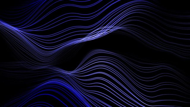 waving strings abstract background 3D motion graphics (loop)