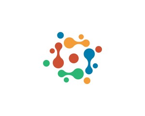Fototapeta premium molecule logo icon vector design